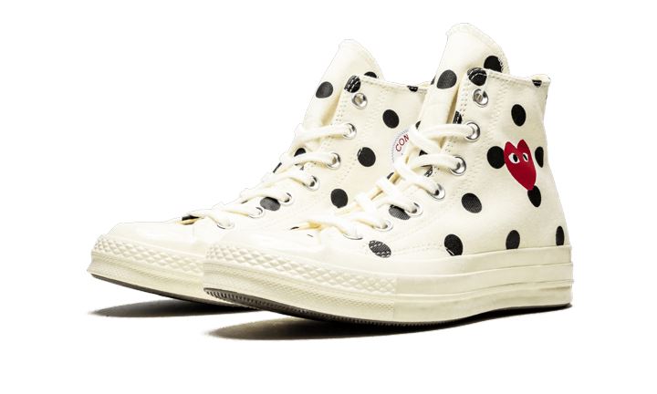 Converse Chuck Taylor All-Star 70s Hi Comme des Garçons PLAY Polka Dot White – limitierter Sneaker bei Shade Studios