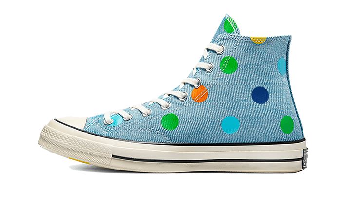 Converse Chuck Taylor All-Star 70s Hi Golf Wang Denim Polka Dots – limitierter Sneaker bei Shade Studios