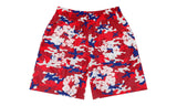 Denim Tears Camo Cotton Wreath Mesh Shorts Red