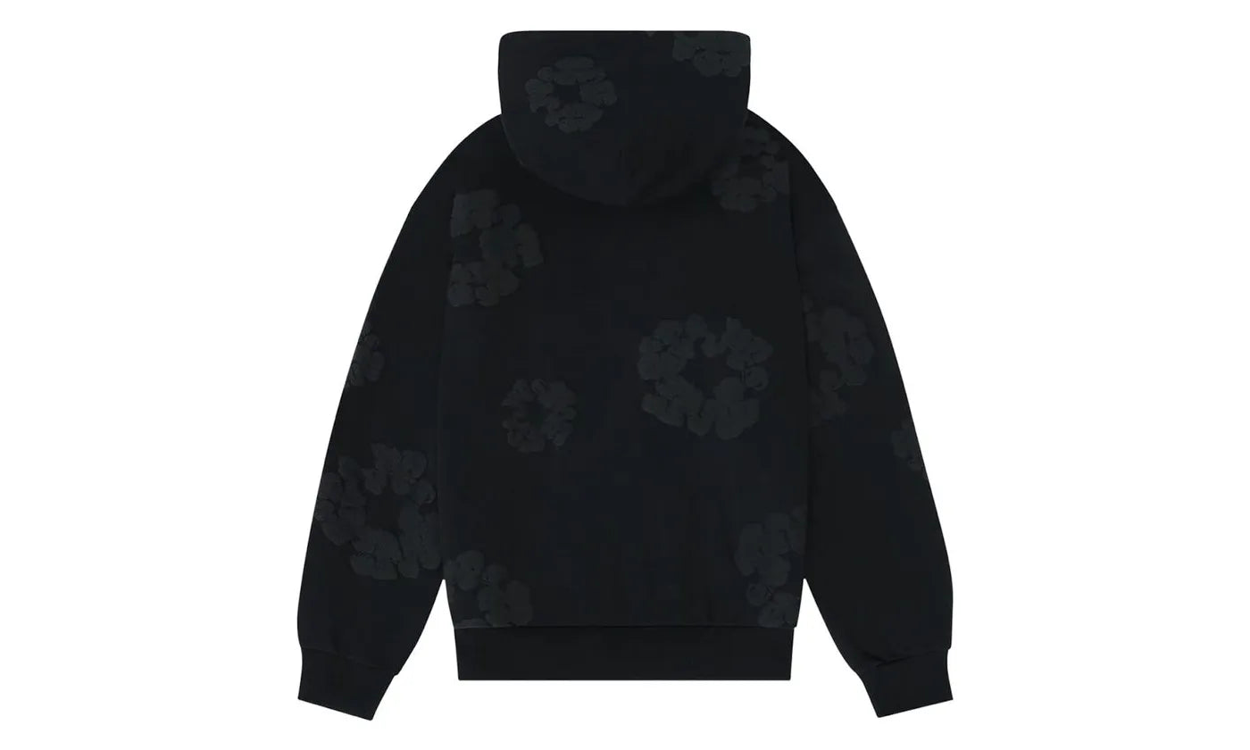 Denim Tears Denim Tears Cotton Wreath Hoodie Black Monochrome - DT-DTCWHB-BLACKMONOCHROME