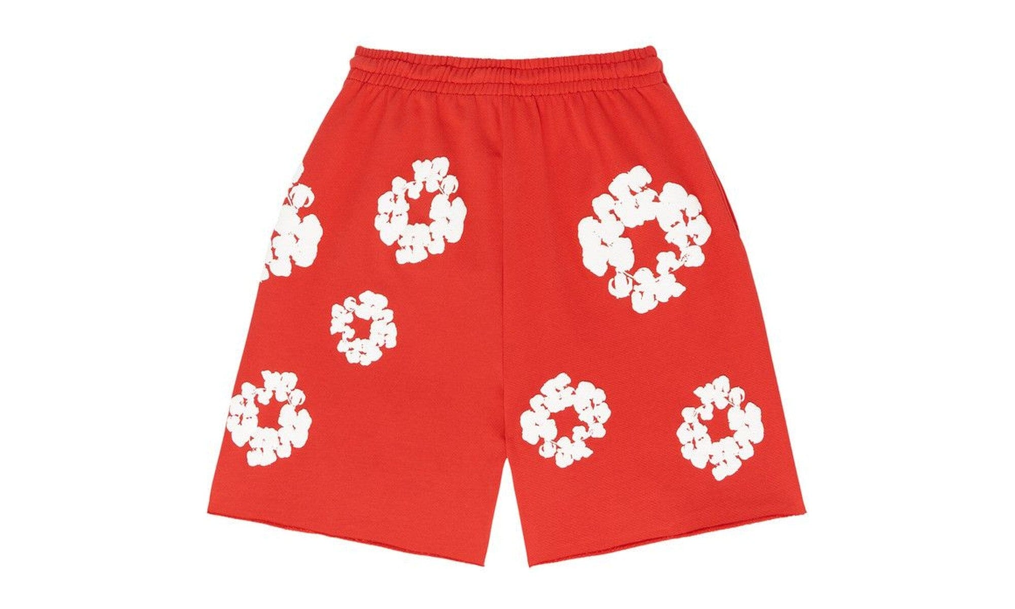 Denim Tears The Cotton Wreath Shorts Red