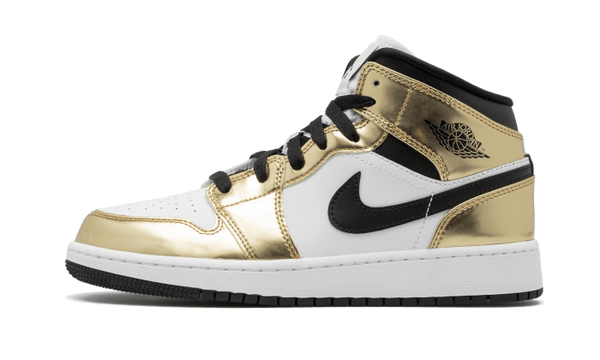 Air Jordan 1 Mid White Metallic Gold - DC1419-700 / DC1420-700