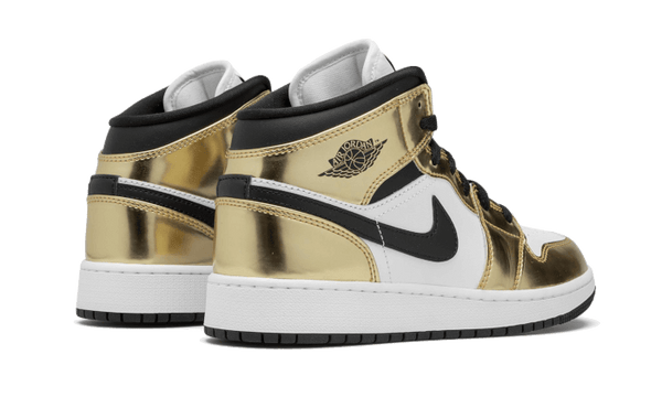 Air Jordan 1 Mid White Metallic Gold - DC1419-700 / DC1420-700