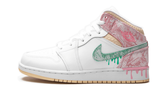 Air Jordan 1 Mid SE Paint Drip - DD1666-100