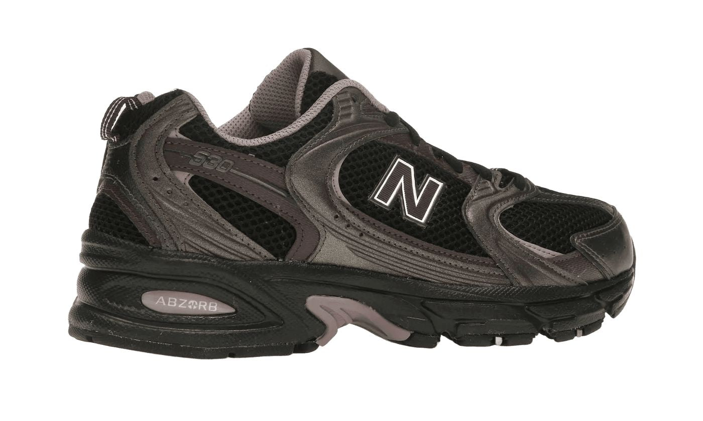 New Balance 530 Black Metallic Plum Brown