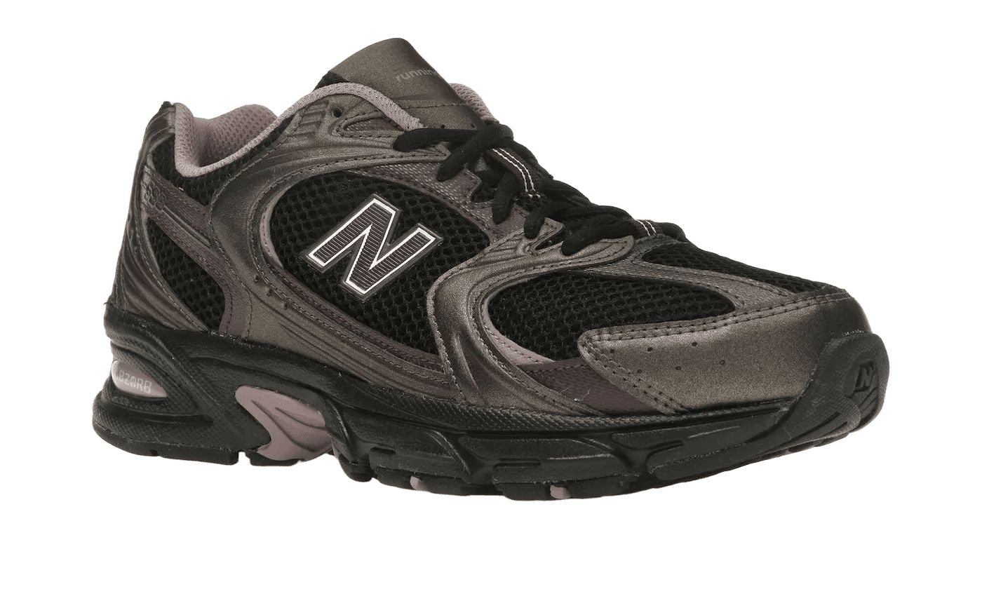 New Balance 530 Black Metallic Plum Brown