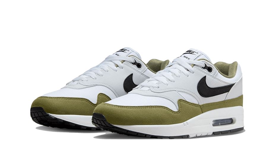 Nike Air Max 1 White Black Medium Olive – limitierter Sneaker bei Shade Studios