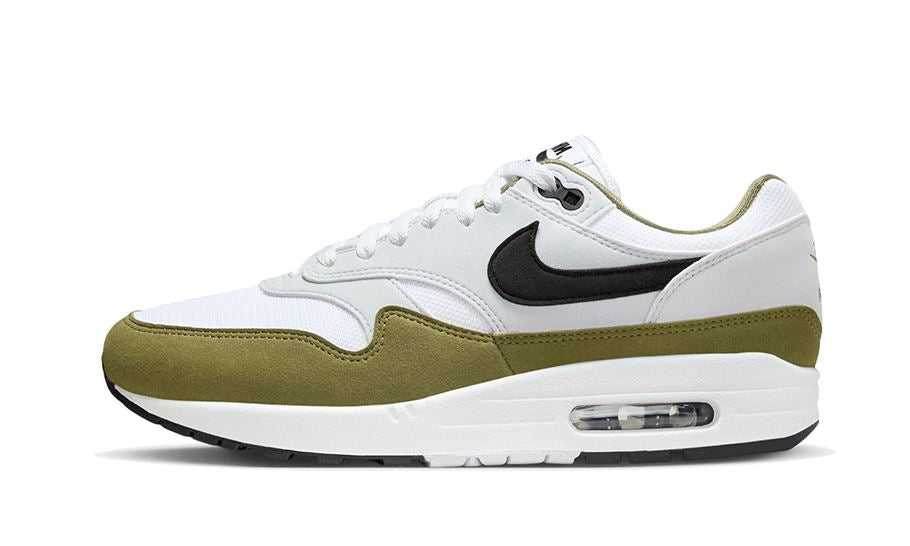 Nike Air Max 1 White Black Medium Olive – limitierter Sneaker bei Shade Studios