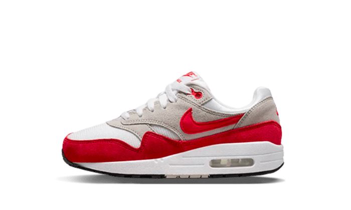 Nike Nike Air Max 1 White University Red Enfant - 555766-146