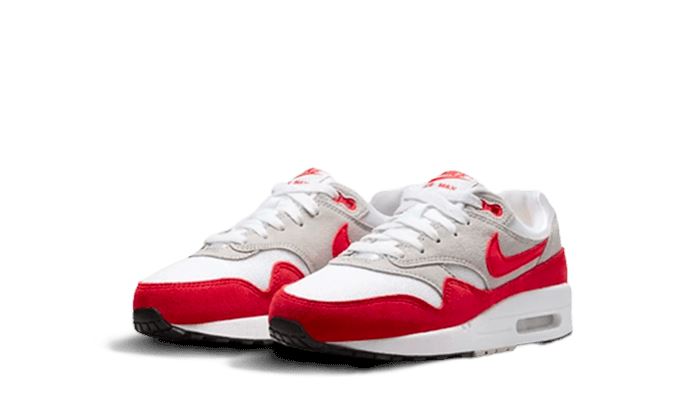 Nike Nike Air Max 1 White University Red Enfant - 555766-146