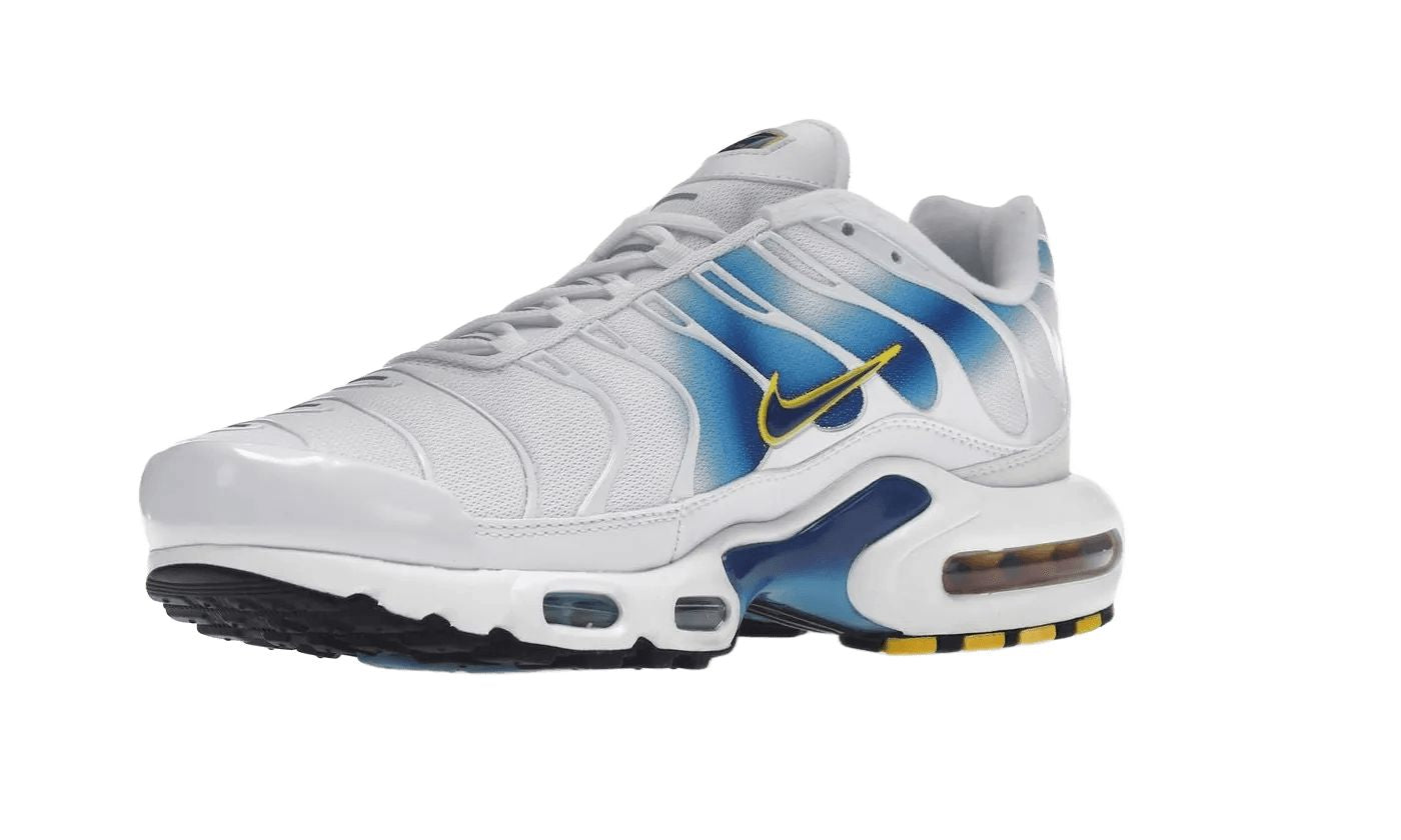 Nike Air Max Plus Spray Paint Swoosh White Blue