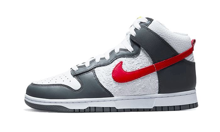 Nike Nike Dunk High Embossed Basketball Grey Red - FD0668-001