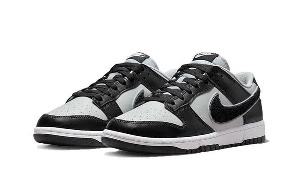 Nike Dunk Low Chenille Swoosh Grey Black - DQ7683-001