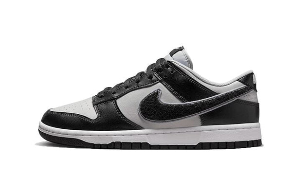 Nike Dunk Low Chenille Swoosh Grey Black - DQ7683-001