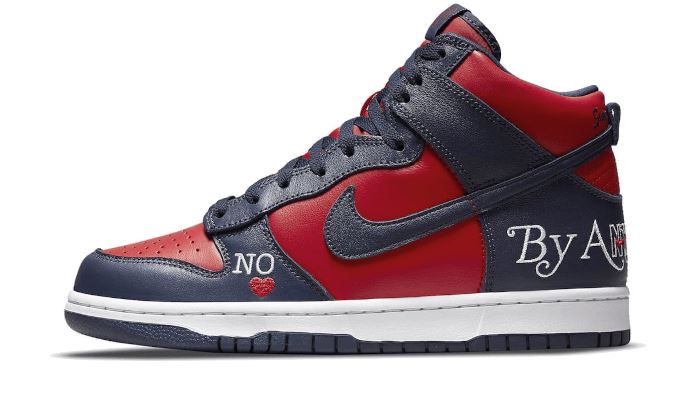 Nike SB Dunk High Supreme By Any Means Navy – limitierter Sneaker bei Shade Studios