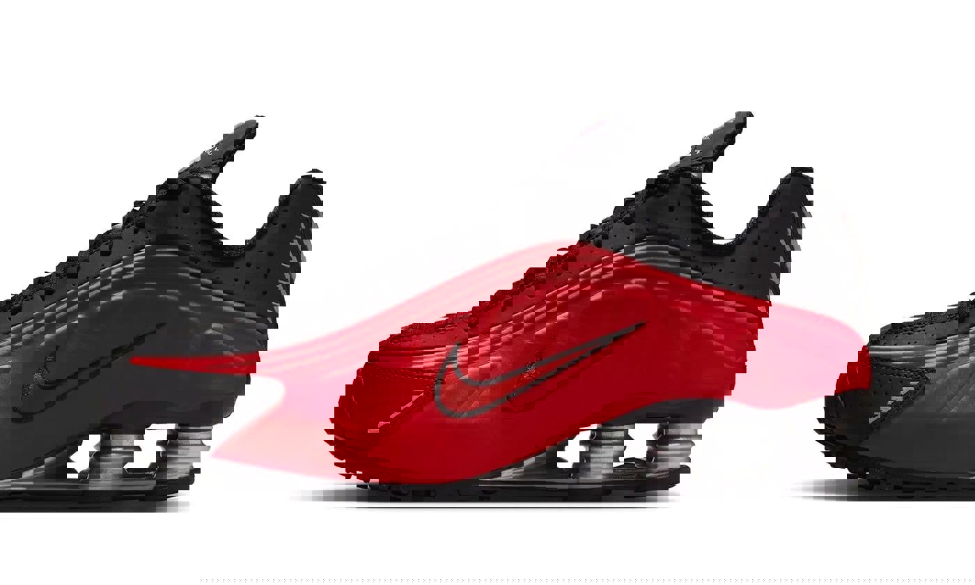 Nike Shox R4 University Red Black Metallic Silver