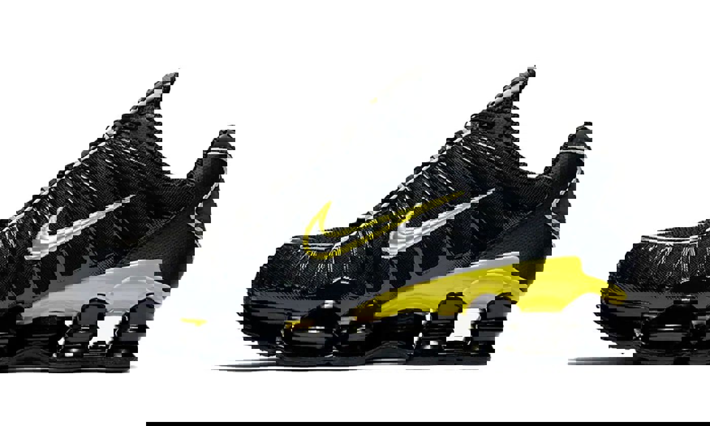 Nike Shox TL Black Dynamic Yellow Metallic Silver