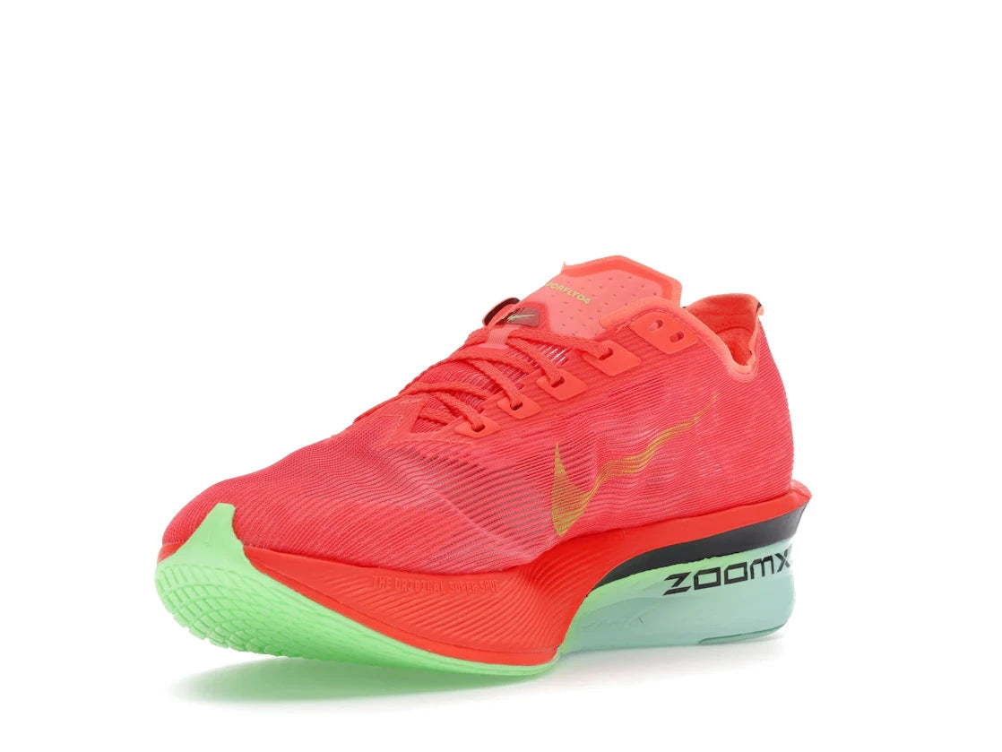 ZoomX Vaporfly Next% 4 Bright Crimson Mint Foam Cave Purple Lime Blast - HF6414-600