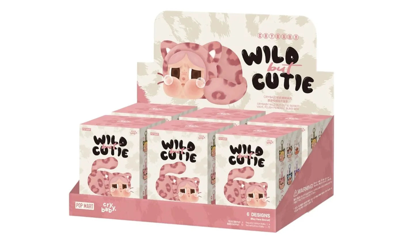 Pop Mart CRYBABY Wild but Cutie Series Vinyl Plush Pendant Sealed Case (6 Blind Box) - PM-PMCWBC-MULTI