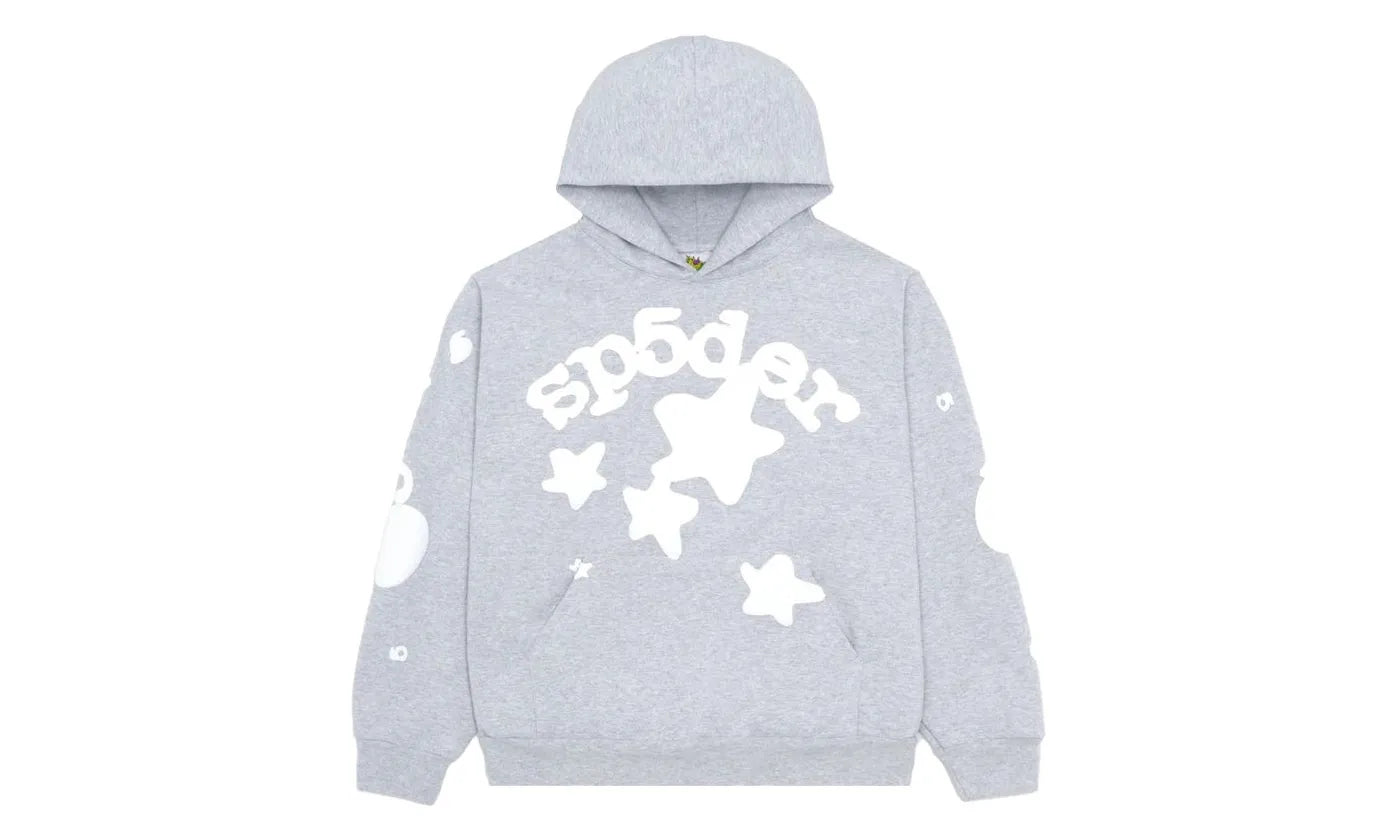 Sp5der Beluga Hoodie Heather Grey - SP5D-SPBHHG-HEATHERGREY