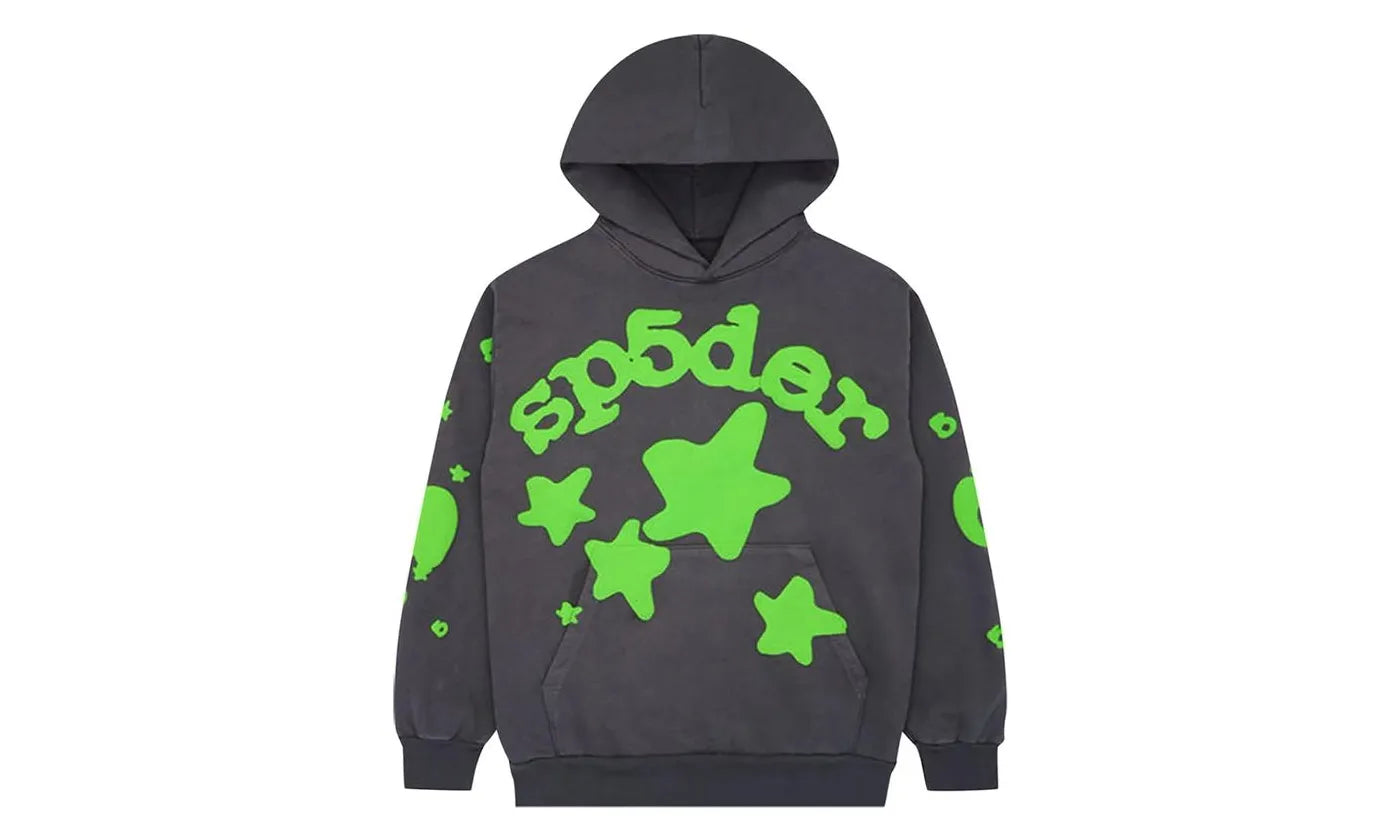 Sp5der Beluga Hoodie Slate Grey/Green – limitierter Sneaker bei Shade Studios