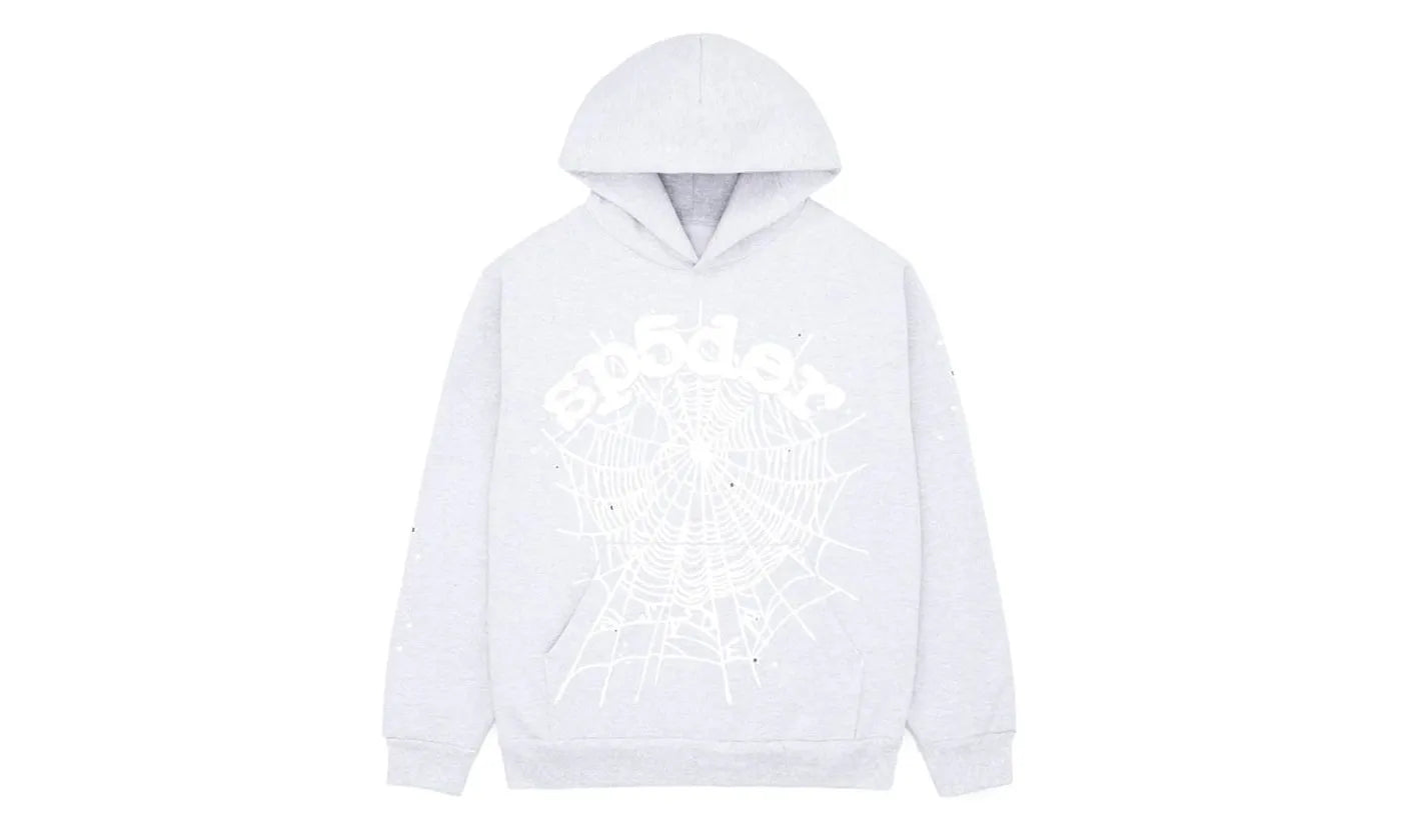 Sp5der OG Web Hoodie Heather Grey - SP5D-SOWHHG-HEATHERGREY