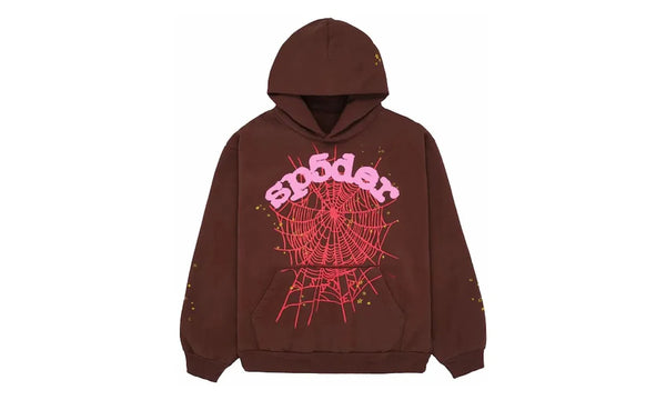 Sp5der Web Hoodie Brown - SP5D-SPWEHB-BROWN