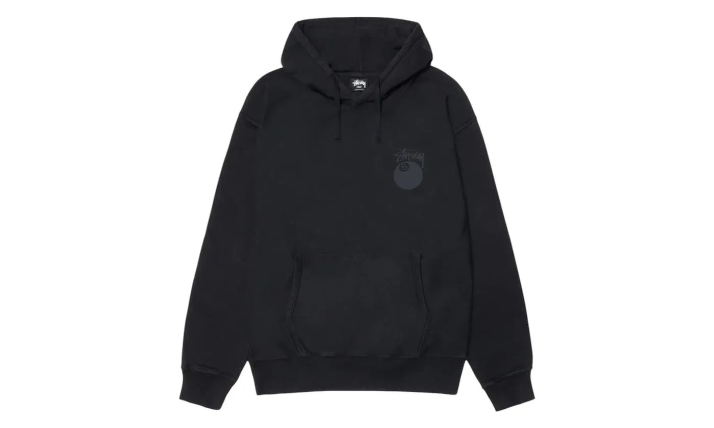 Stussy 8 Ball Pigment Dyed Hoodie Black - STUS-S8BPDH-BLACK