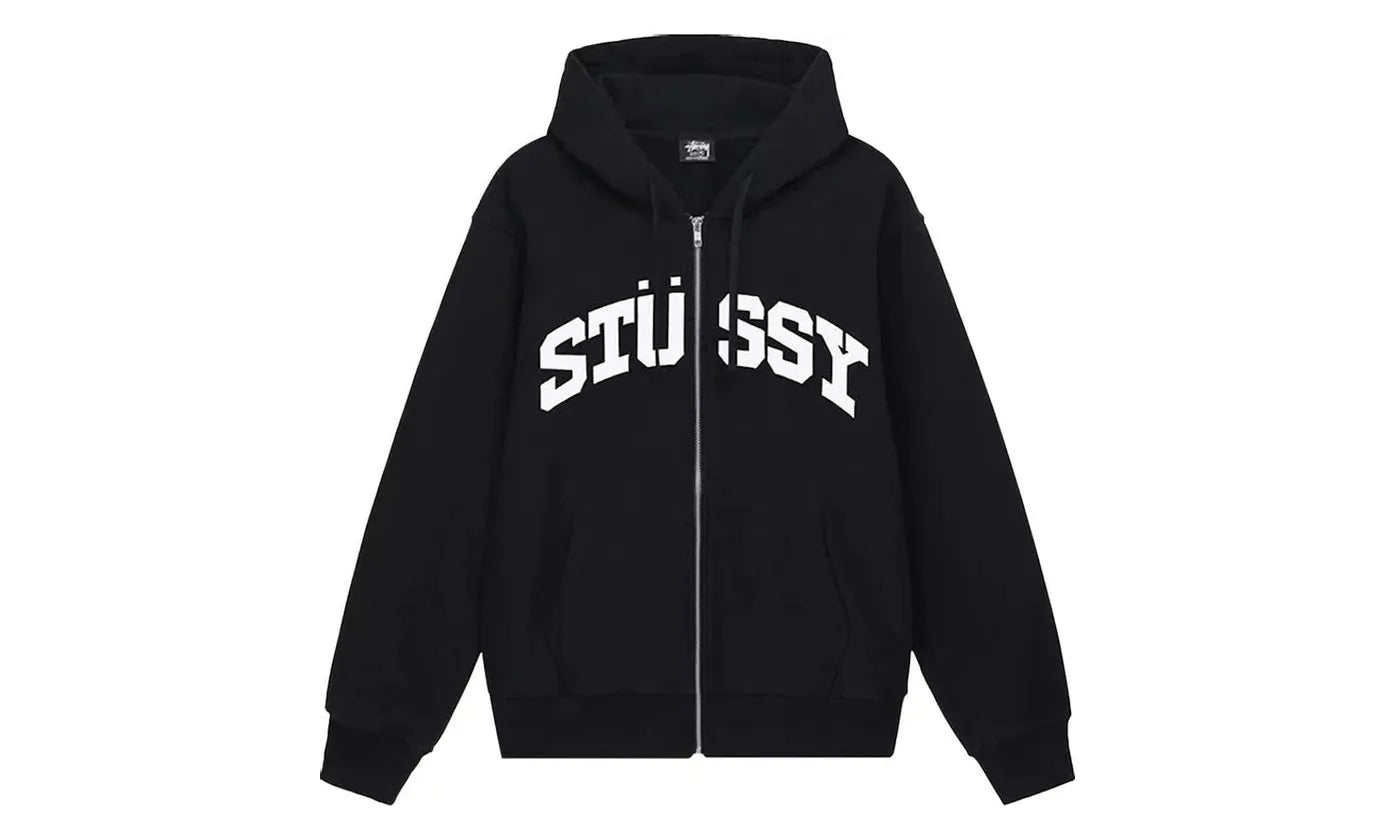 Stussy Block Sport Zip Hoodie Black - 1974910-BLAC