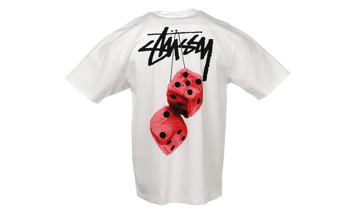 Stussy Fuzzy Dice Tee White - 1904765-WHT