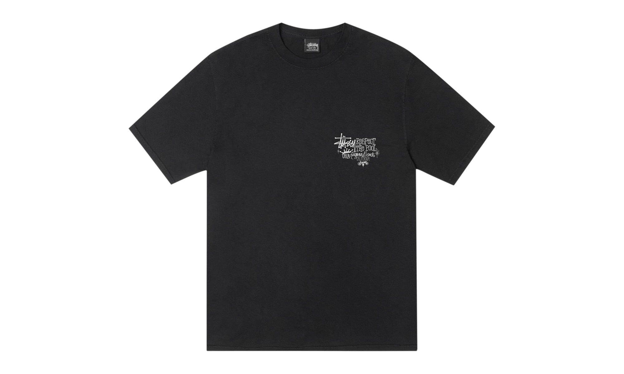 Stussy Respect The Pool Tee Pigment Dyed Black