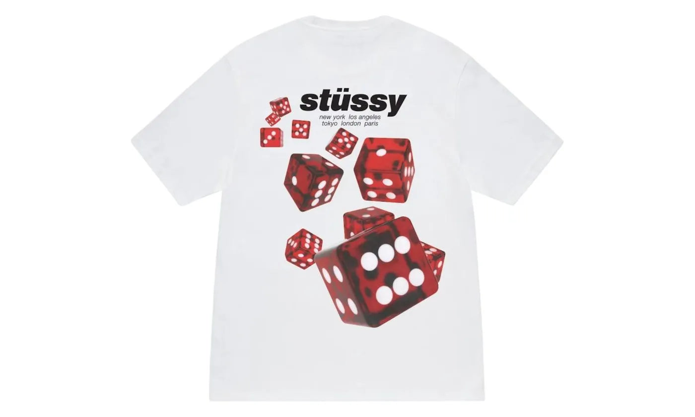 Stussy Rollers Tee White - STUS-STROTW-WHITE