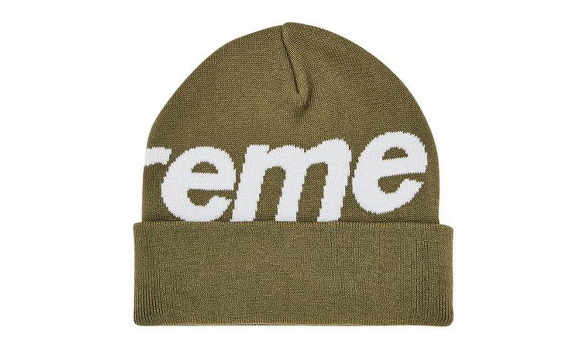Supreme Big Logo Beanie Light Olive