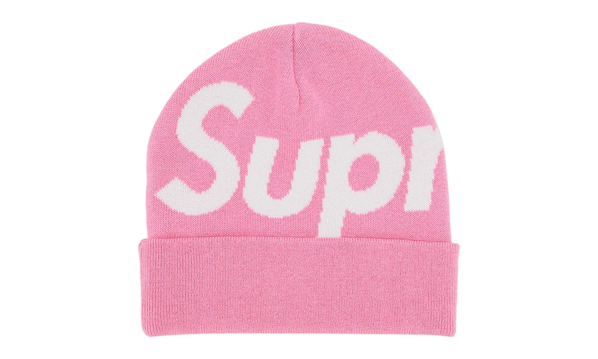 Supreme Big Logo Beanie Pink