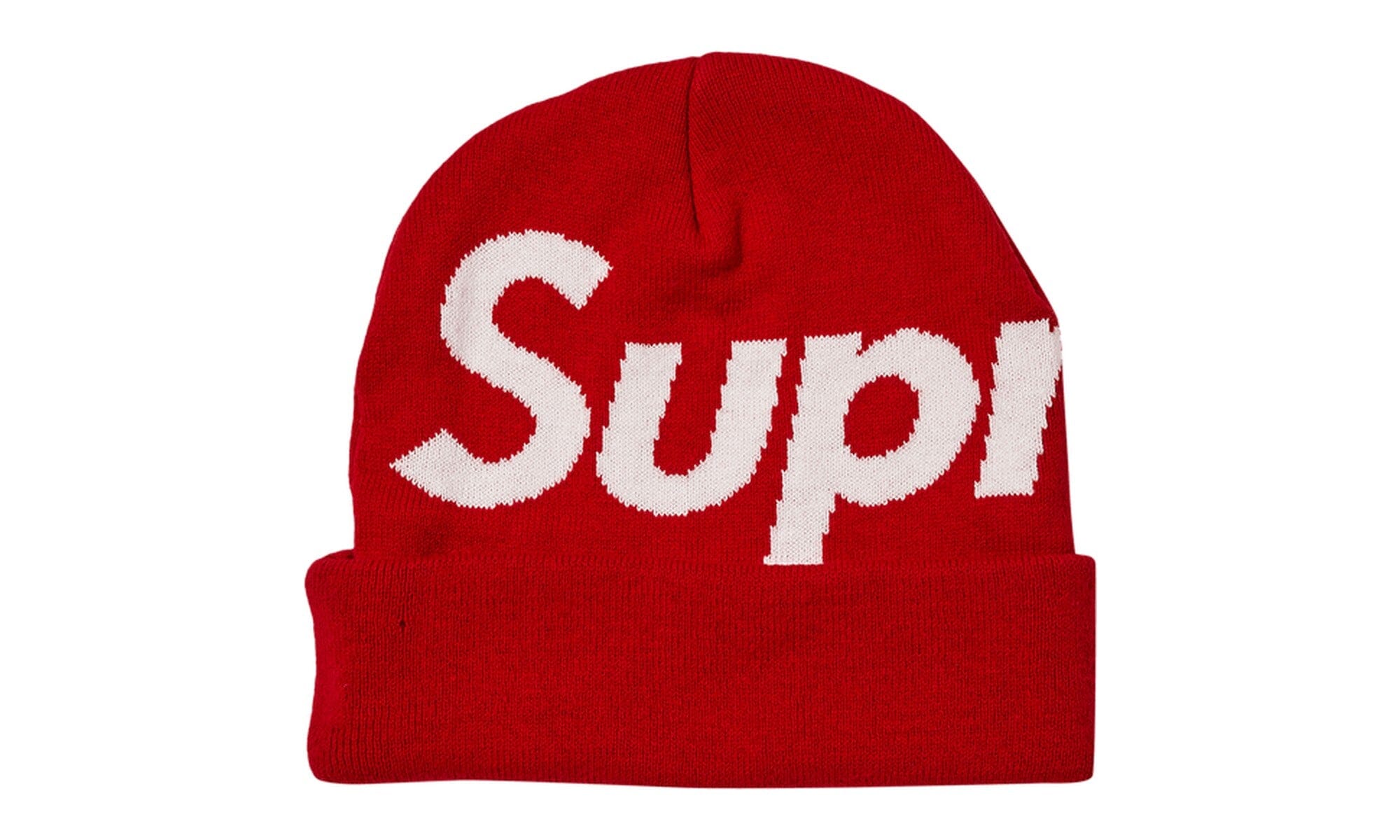 Supreme Big Logo Beanie Red