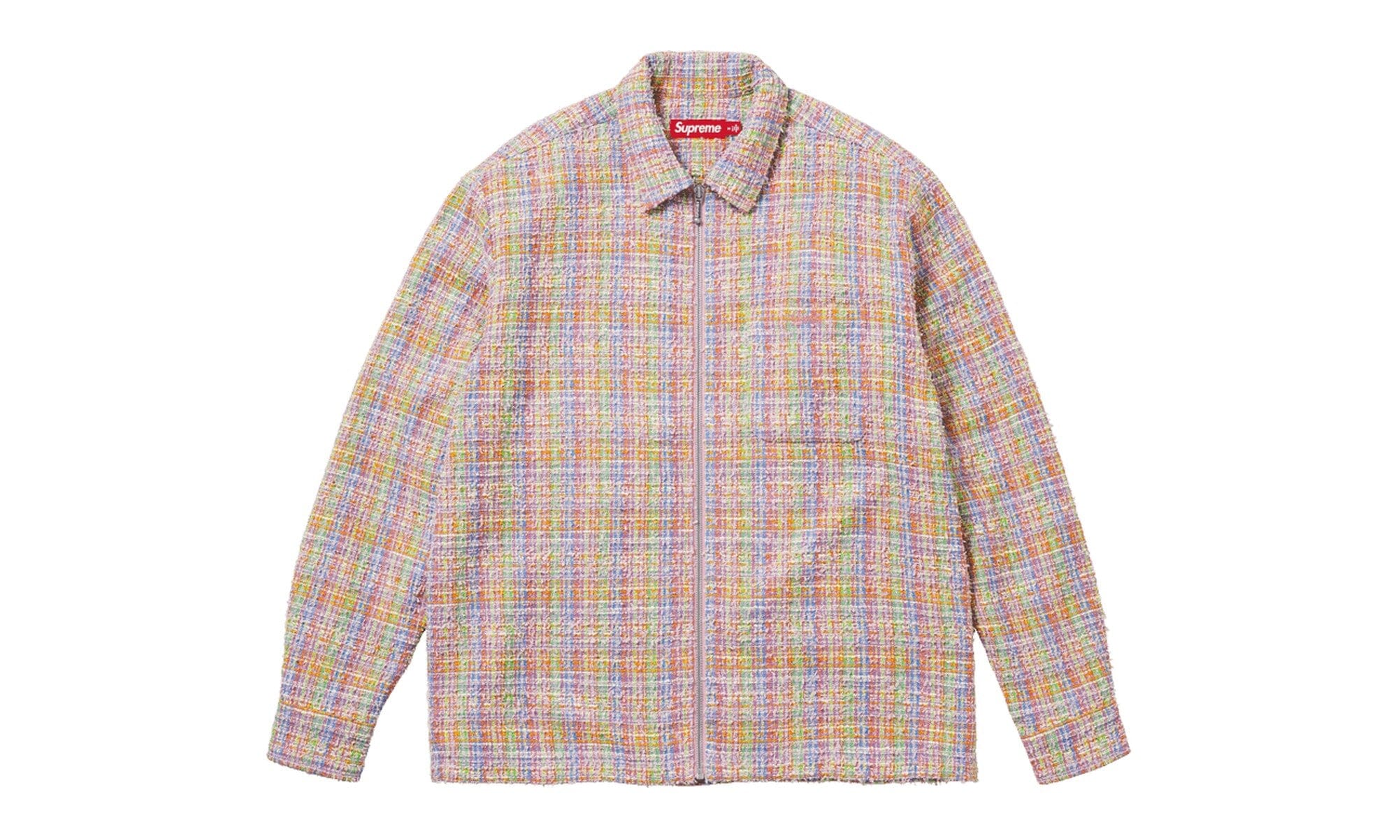 Supreme Bouclé Zip Up Shirt Multicolor