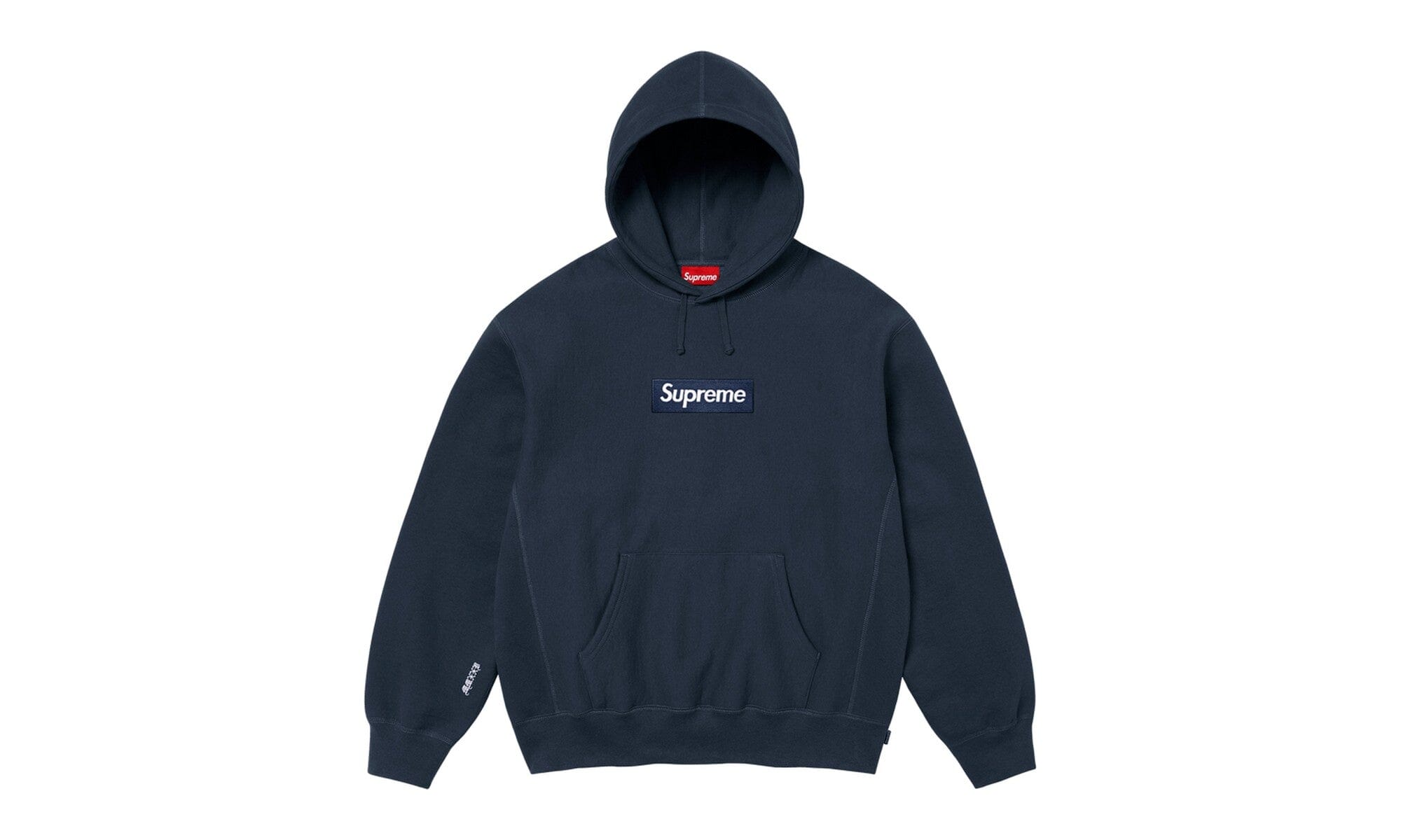 Supreme Box Logo Hooded Sweatshirt Navy