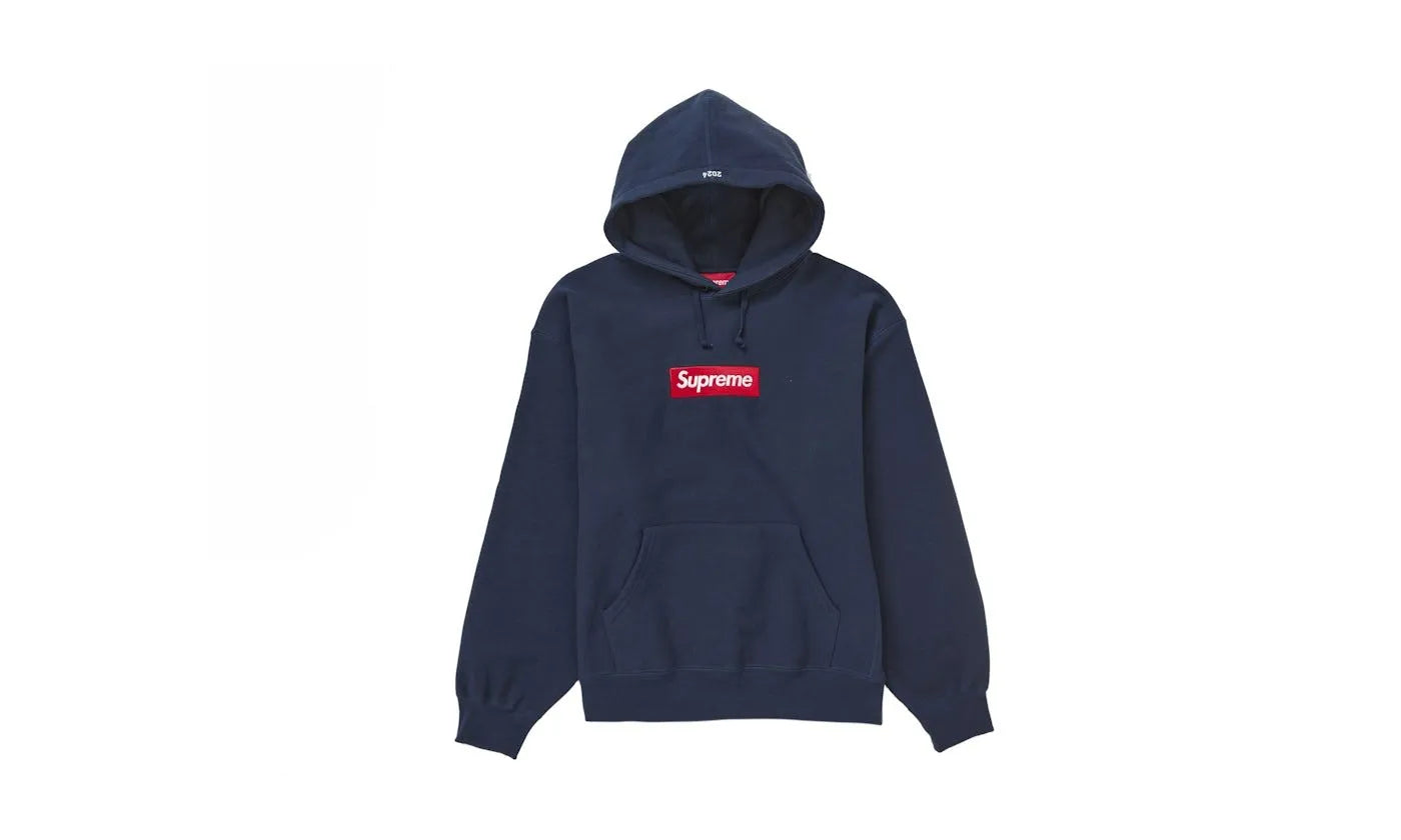 Supreme Box Logo Hooded Sweatshirt Sweatshirt (FW24) Navy – limitierter Sneaker bei Shade Studios
