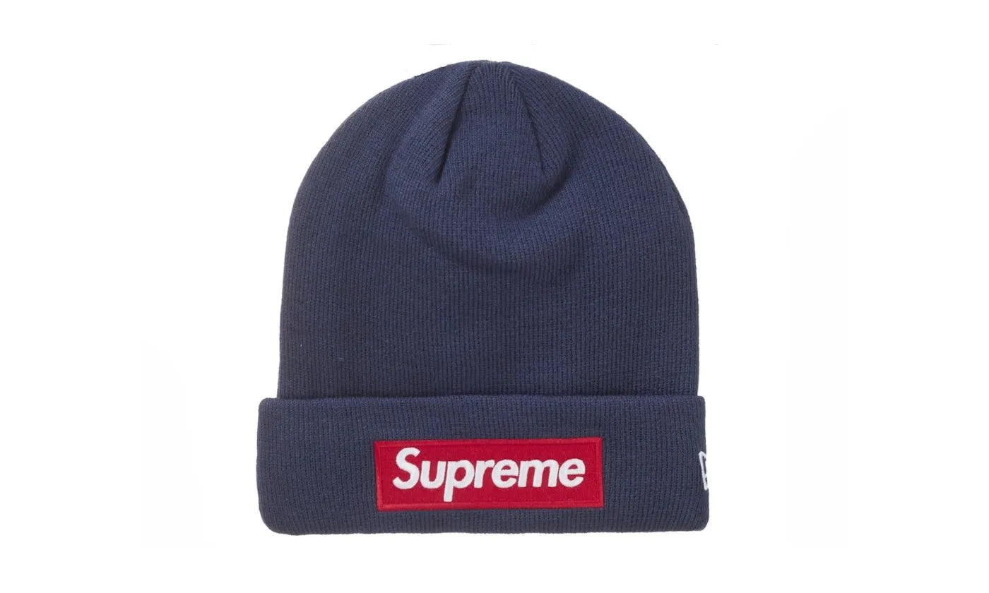 Supreme New Era Box Logo Beanie (FW24) Navy – limitierter Sneaker bei Shade Studios