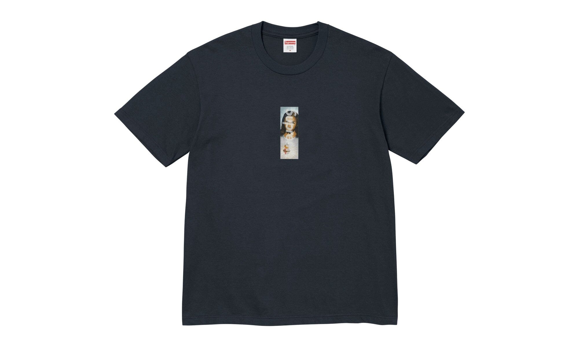 Supreme Prayer Card Box Logo Tee Navy