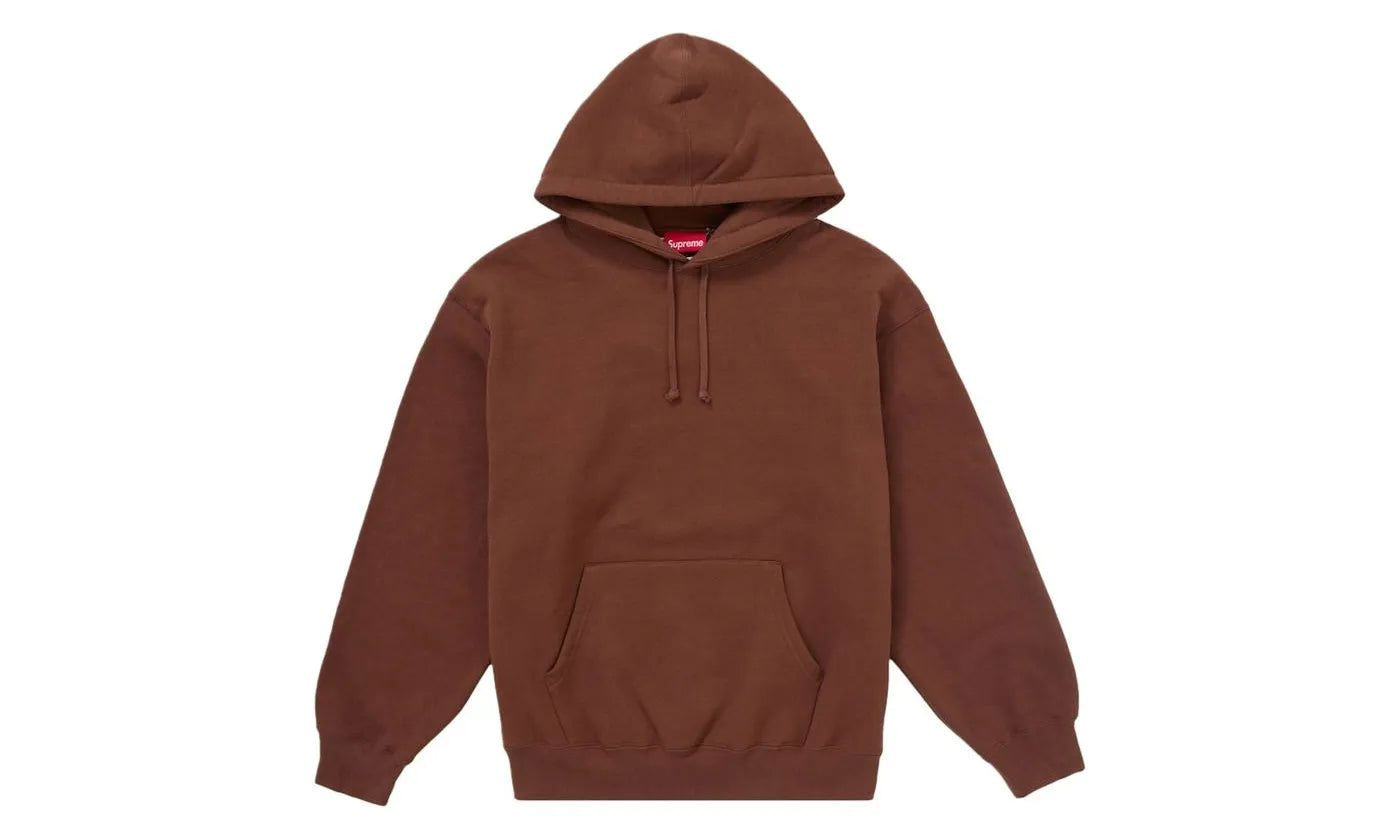 Supreme Satin Applique Hooded Sweatshirt FW24 Brown