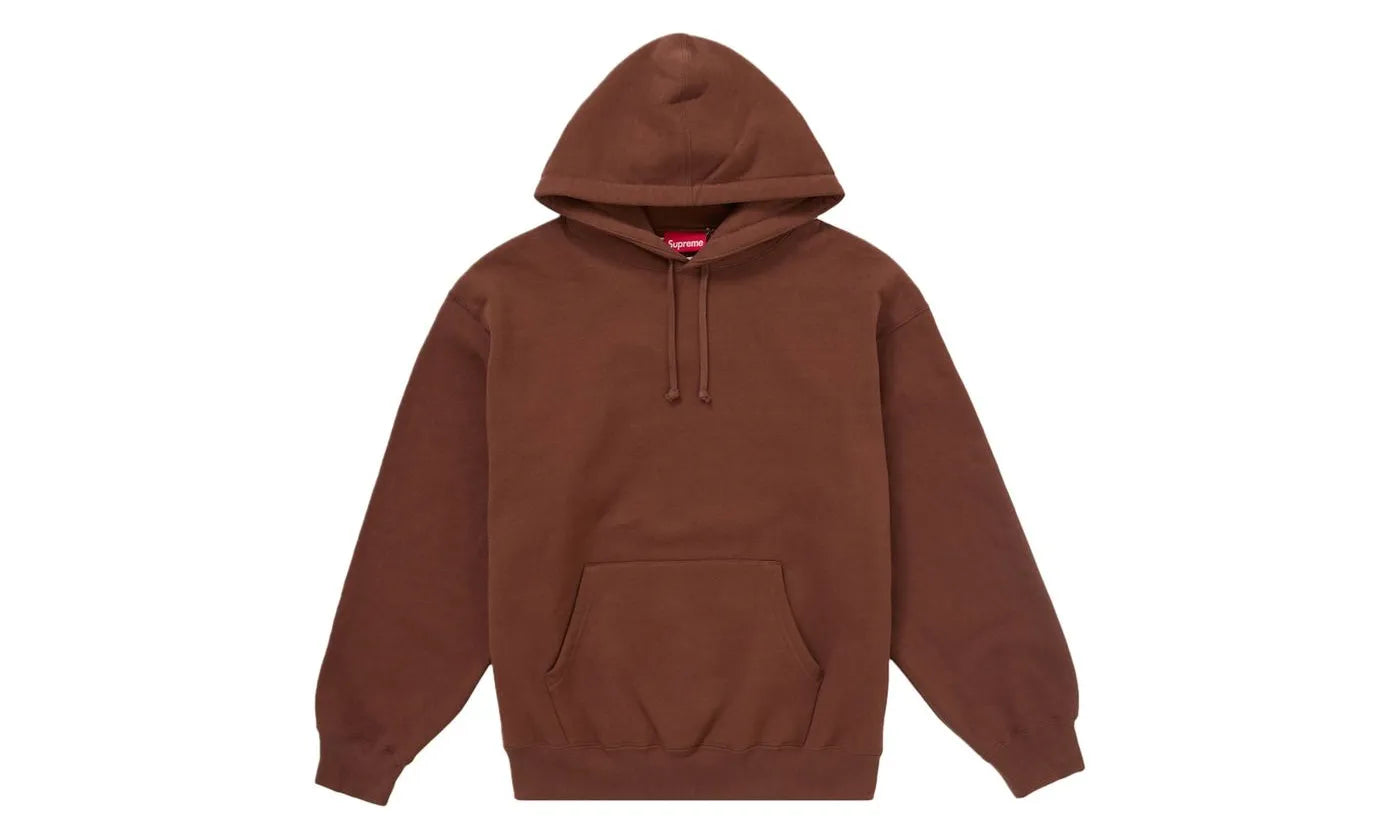 Supreme Satin Applique Hooded Sweatshirt FW24 Brown - SUPR-SSAHSF-BROWN