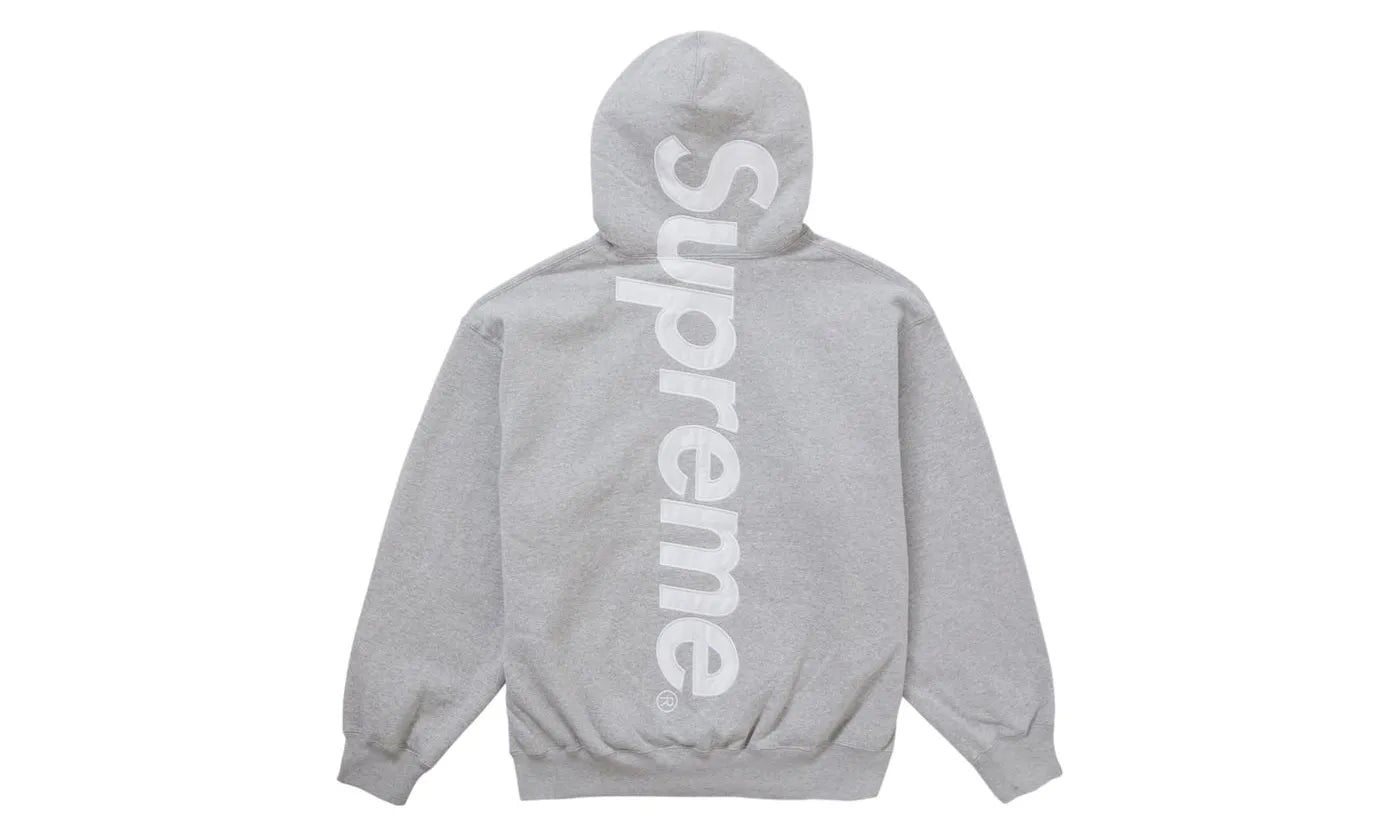 Supreme Satin Applique Hooded Sweatshirt FW24 Heather Grey – limitierter Sneaker bei Shade Studios