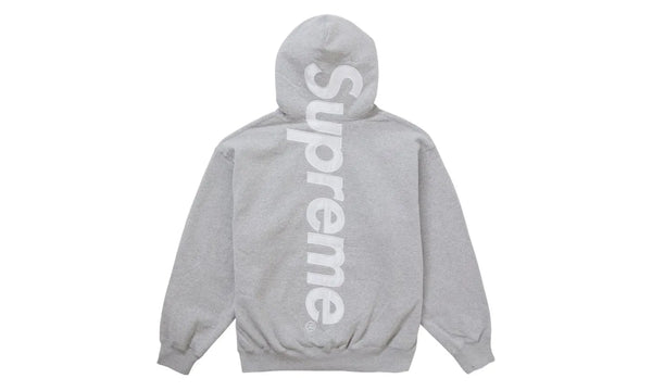 Supreme Satin Applique Hooded Sweatshirt FW24 Heather Grey - SUPR-SSAHSF-HEATHERGREY