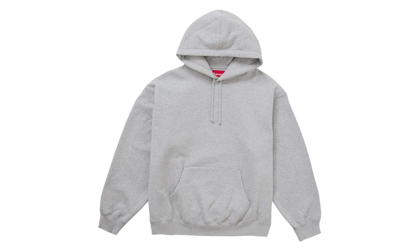 Supreme Satin Applique Hooded Sweatshirt FW24 Heather Grey – limitierter Sneaker bei Shade Studios