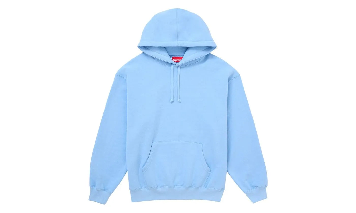 Supreme Satin Applique Hooded Sweatshirt FW24 Light Blue – limitierter Sneaker bei Shade Studios
