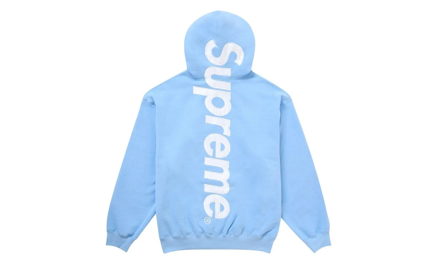 Supreme Satin Applique Hooded Sweatshirt FW24 Light Blue – limitierter Sneaker bei Shade Studios