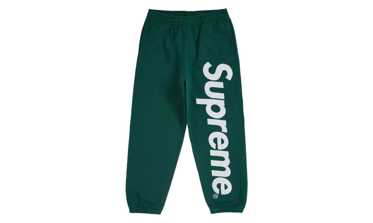 Supreme Satin Applique Sweatpant FW24 Dark Green