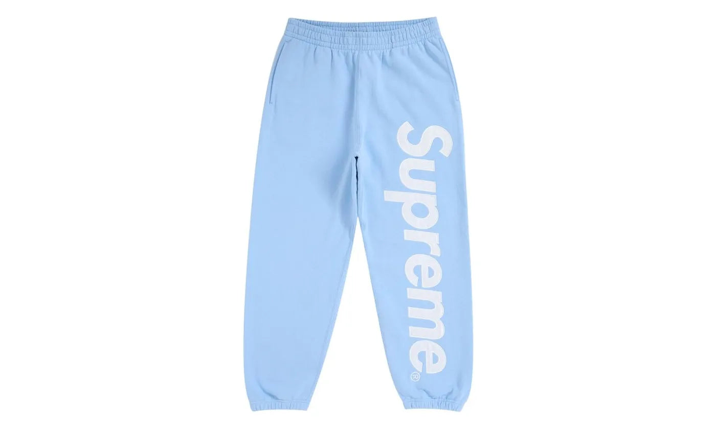Supreme Satin Applique Sweatpant FW24 Light Blue – limitierter Sneaker bei Shade Studios