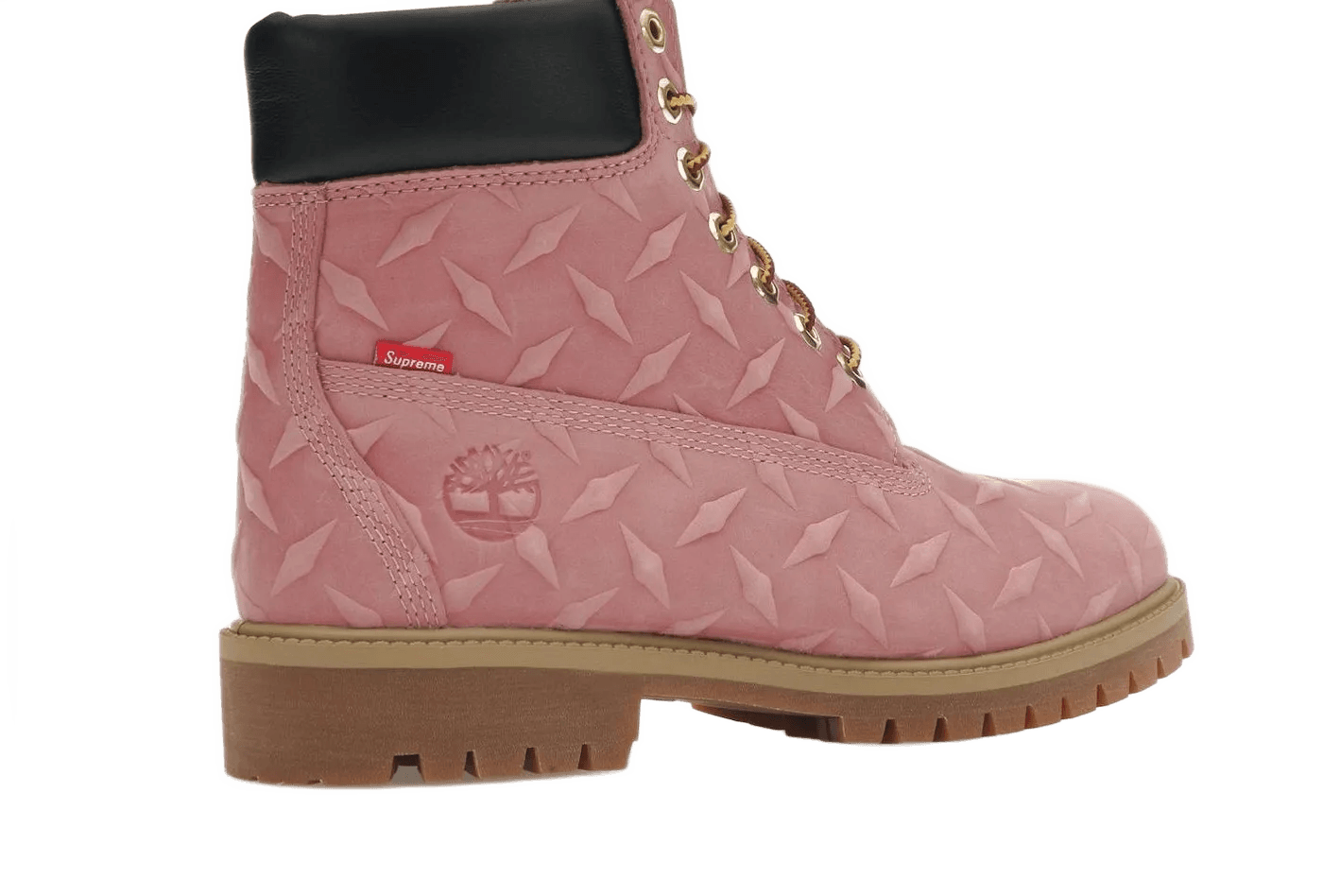 Timberland 6' Premium Waterproof Boot Supreme Diamond Plate Pink - TIMB-6PWBSD-PINK